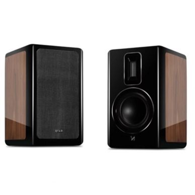 Полочная акустика Quad Revela 1 HI-GLOSS WALNUT & BLACK